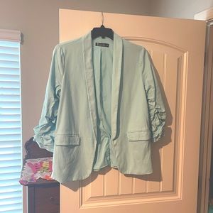 Turquoise blazer, 7th Avenue